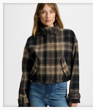 Silk plaid shirt